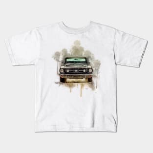 Ford Mustang splash art Kids T-Shirt